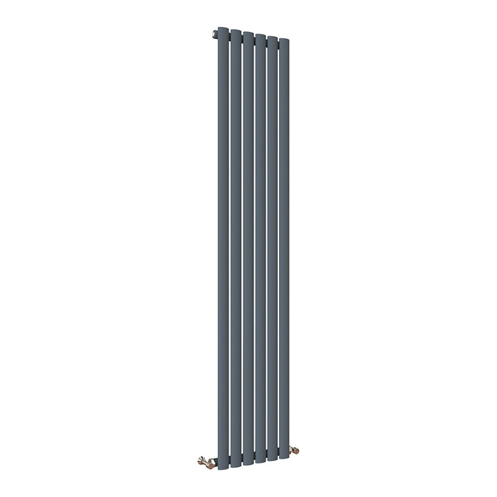 Oval Column White & Anthracite & Black Tall Vertical Central Heating Radiator