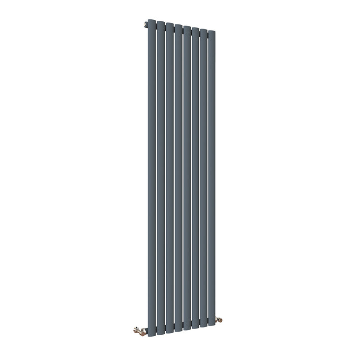 Oval Column White & Anthracite & Black Tall Vertical Central Heating Radiator