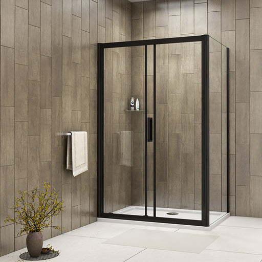 AICA-Black-Sliding-Shower-Enclosure-8mm-NANO-Glass-170x80CM-1