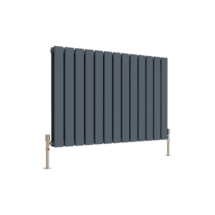 Flat Panel Anthracite & White & Black Horizontal Designer Radiator