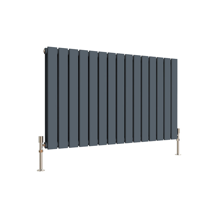 Flat Panel Anthracite & White & Black Horizontal Designer Radiator