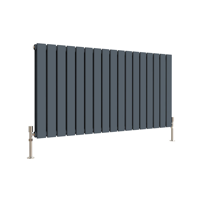 Flat Panel Anthracite & White & Black Horizontal Designer Radiator