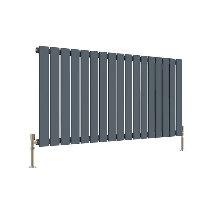 Flat Panel Anthracite & White & Black Horizontal Designer Radiator