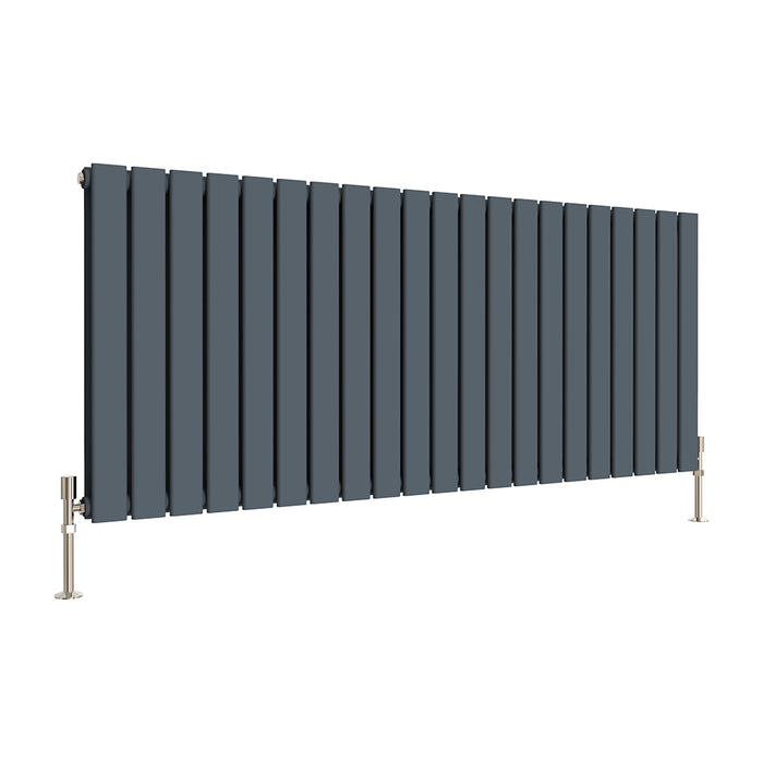 Flat Panel Anthracite & White & Black Horizontal Designer Radiator