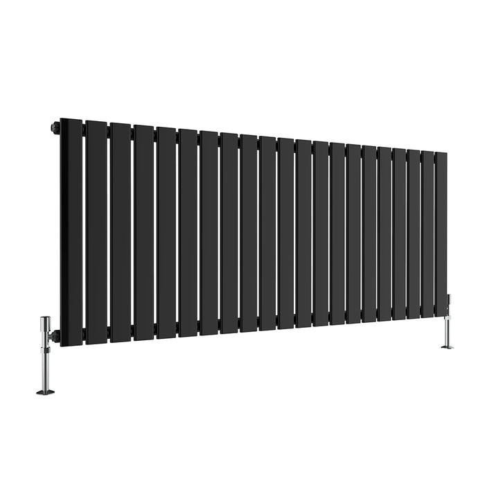 Flat Panel Anthracite & White & Black Horizontal Designer Radiator