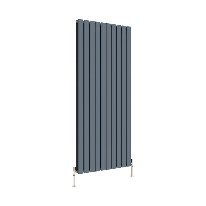 Tall Vertical Flat Panel Anthracite & White & Black Central Heating Radiator