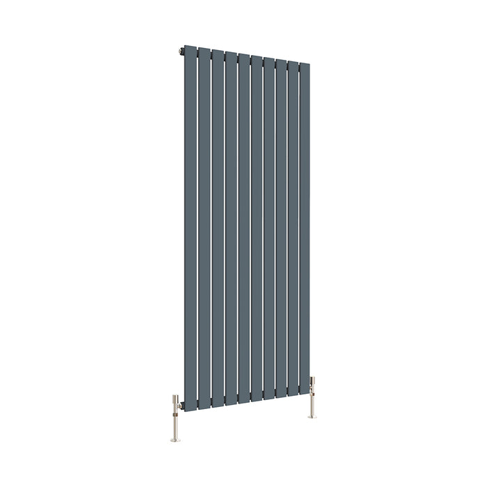 Tall Vertical Flat Panel Anthracite & White & Black Central Heating Radiator