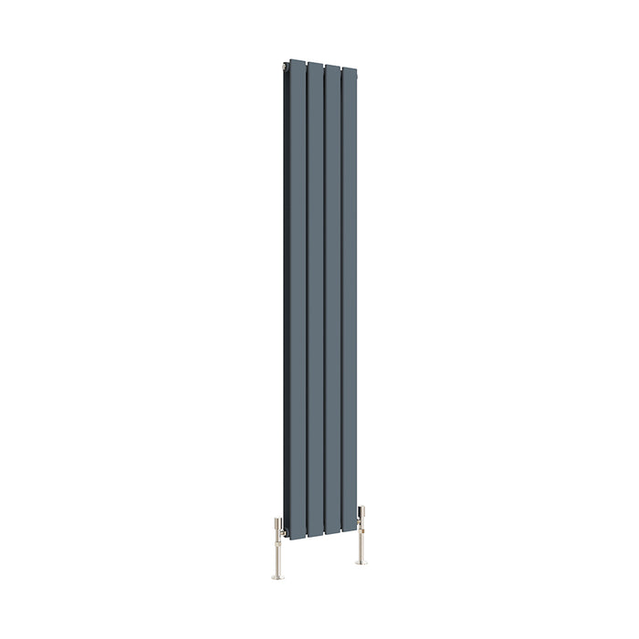 Tall Vertical Flat Panel Anthracite & White & Black Central Heating Radiator