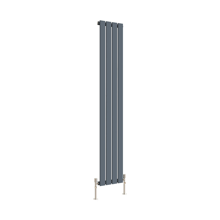 Tall Vertical Flat Panel Anthracite & White & Black Central Heating Radiator