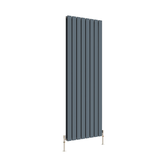 Tall Vertical Flat Panel Anthracite & White & Black Central Heating Radiator