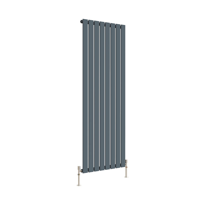 Tall Vertical Flat Panel Anthracite & White & Black Central Heating Radiator