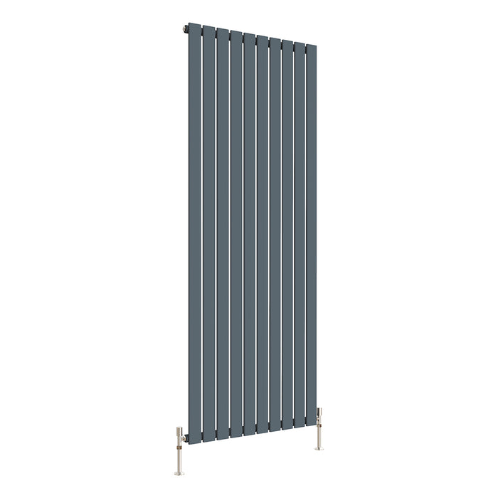 Tall Vertical Flat Panel Anthracite & White & Black Central Heating Radiator