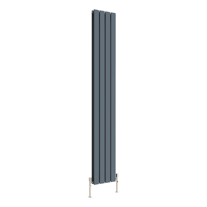 Tall Vertical Flat Panel Anthracite & White & Black Central Heating Radiator