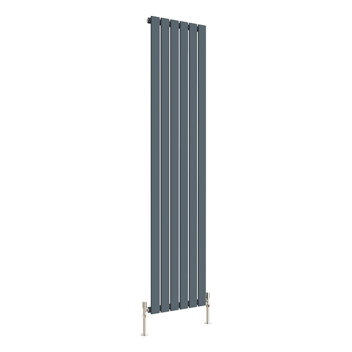 Tall Vertical Flat Panel Anthracite & White & Black Central Heating Radiator