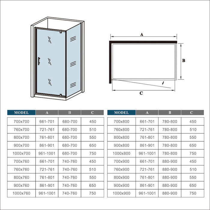 AICA shower enclosure shower door