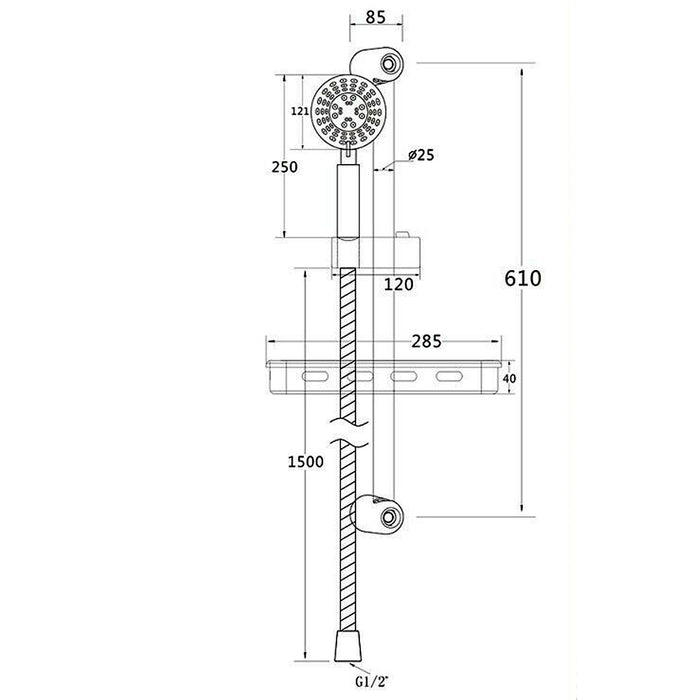 AICA thermostatic shower handheld