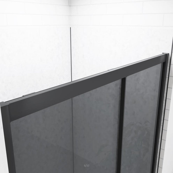 Black Sliding Shower Door 8mm NANO Glass Cubicle + Shower tray optional