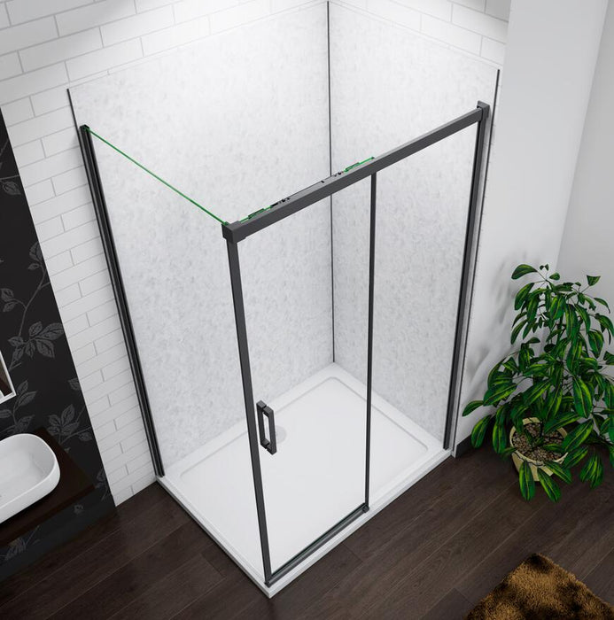 Sliding Shower Enclosure door+side panel EASY CLEAN 8mm Glass Shower tray