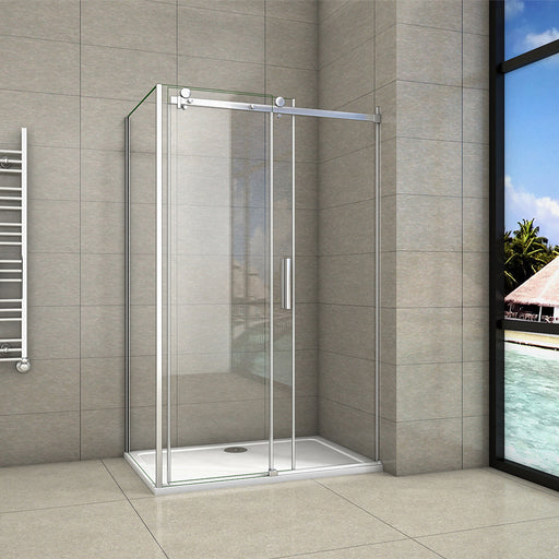 AICA-100x80CM-Frameless-Sliding-Shower-Enclosure-2