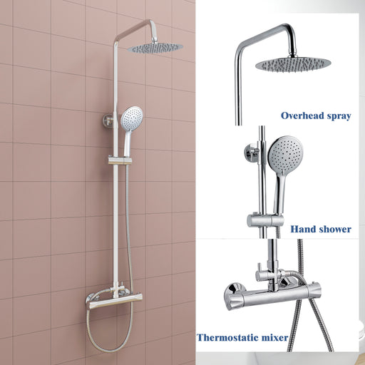 AICA ROUND SILVER SHOWER SET