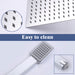 AICA SQUARE SILVER SHOWER SET