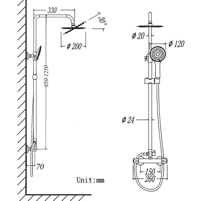 AICA THERMOSTATIC SHOWER MIXER