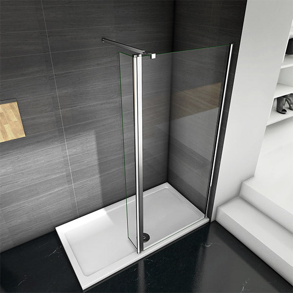 700mm Walk In Shower Enclosure Wet Room Screen 200cm + Flipper Panel