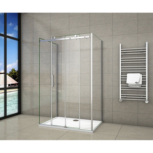 AICA-bathrooms-Frameless-Sliding-shower-Enclosure-double-side-panel-140x80cm-2