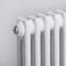 Double 2 Column Traditional Cast Iron Style White Radiator Detail