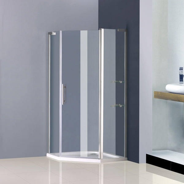 900x900 pivot Pentagon cubicle,Shower tray