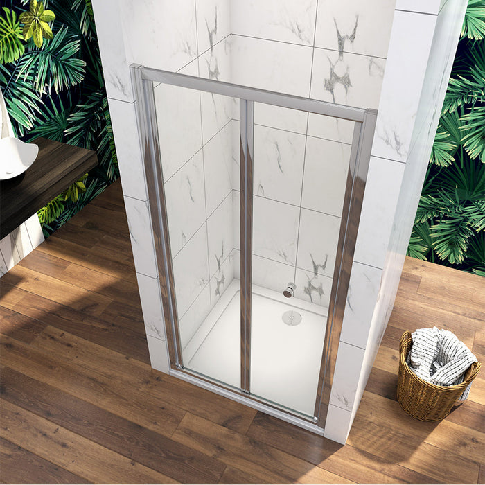 AICA-bathrooms-Bi fold-Shower-Glass-Door-1000mm-3