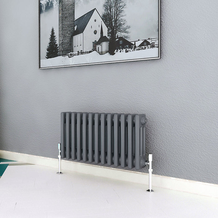 300x605 Horizontal, Traditional, Anthracite radiators, triple column, AICA rads