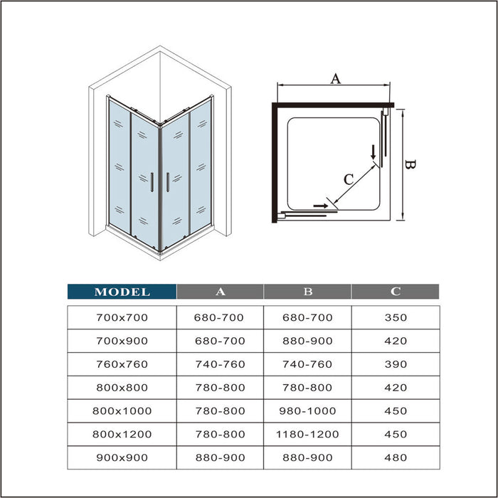 AICA shower enclosure shower door