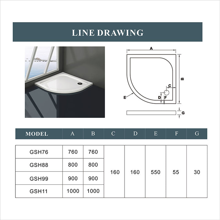 shower tray sizes,walk in shower tray,shower tray,quadrant tray