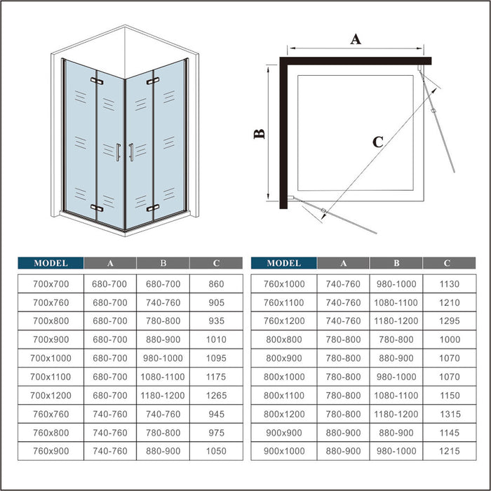 AICA shower enclosure shower door