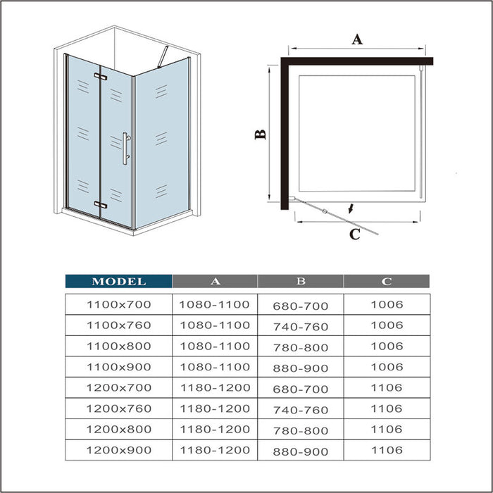 AICA shower enclosure shower door