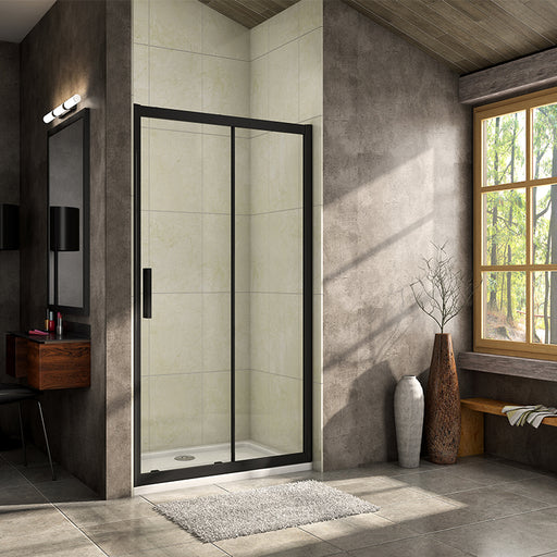 1950 Black Shower sliding door single door 8mm easy clean Glass,