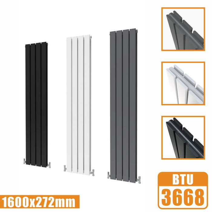 Designer Radiators,Vertical,Tall,Flat Panel,Double 1600x272mm AICA