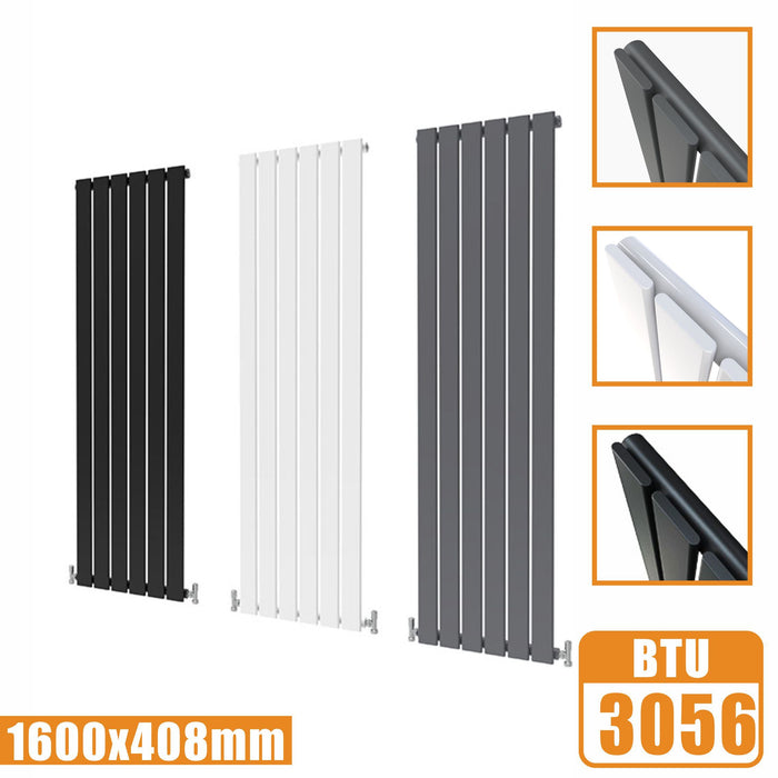 Designer Radiators,Vertical,Tall,Flat Panel,Single 1600x408mm AICA