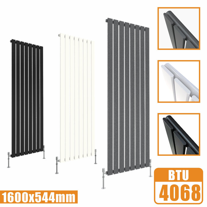 Designer Radiators,Vertical,Tall,Flat Panel,Single 1600x544mm AICA