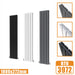 Designer Radiators,Vertical,Tall,Flat Panel,Double 1800x272mm AICA