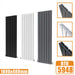 Designer Radiators,Vertical,Tall,Flat Panel,Double 1800x408mm AICA