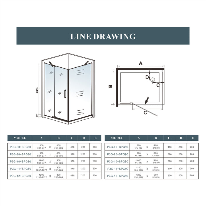 AICA shower enclosure shower door