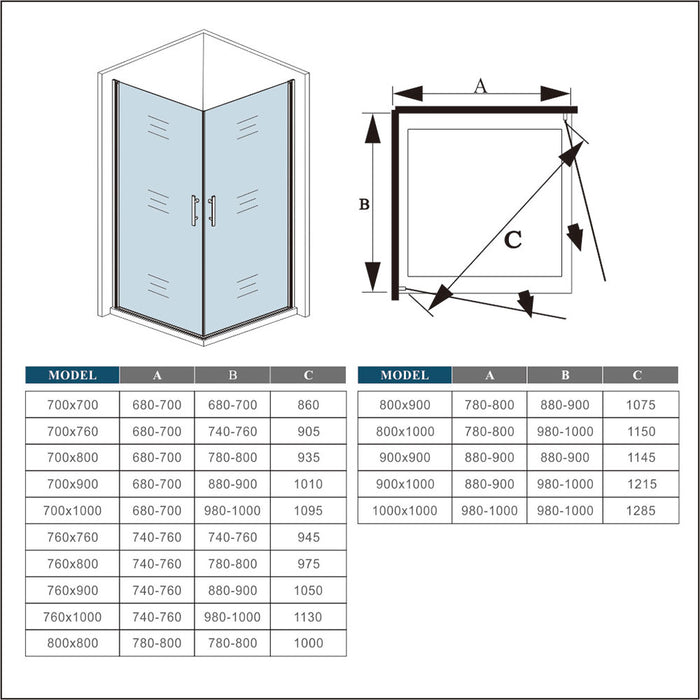 AICA shower enclosure shower door