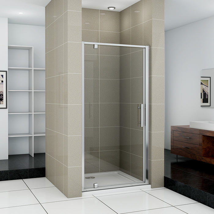 Pivot Shower, door, 1850 Single Door Shower Bath Enclosure Chrome