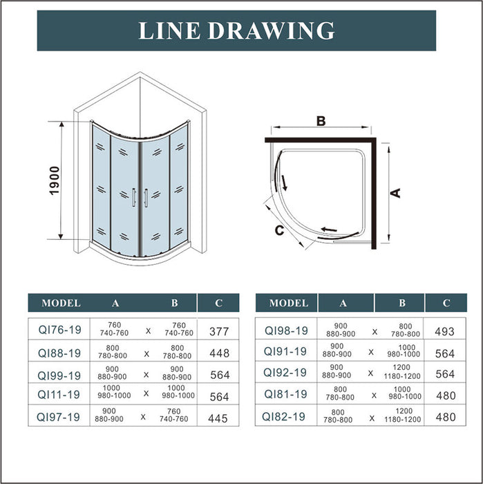 AICA shower enclosure shower door