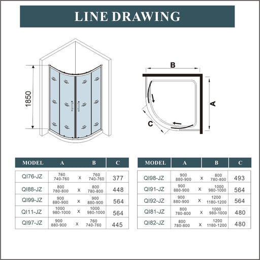 AICA shower enclosure shower door