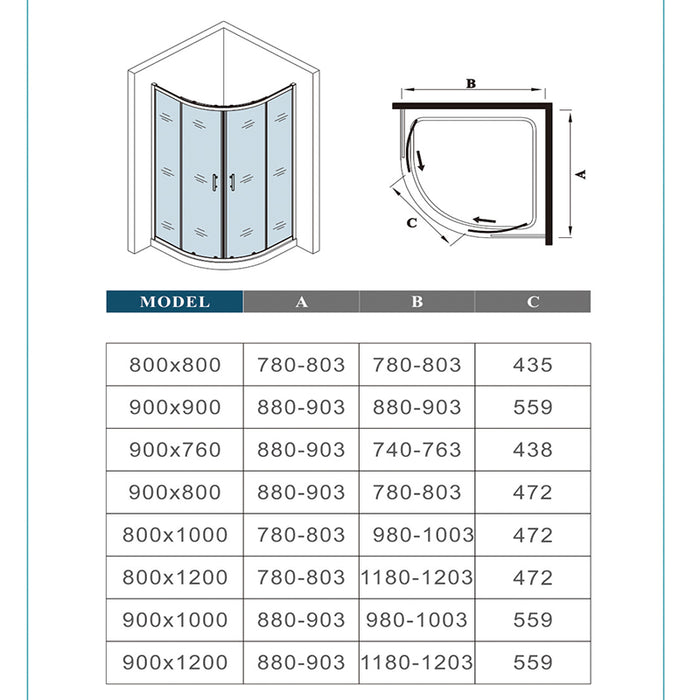 AICA shower enclosure shower door