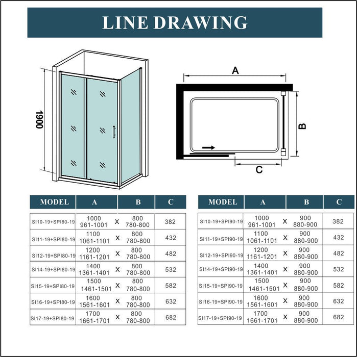 AICA shower enclosure shower door