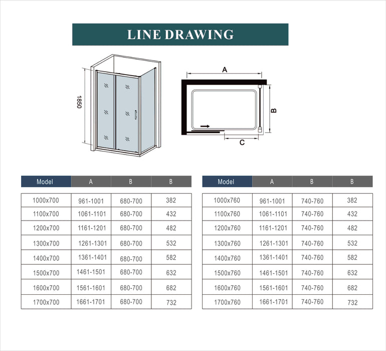 AICA shower enclosure shower door